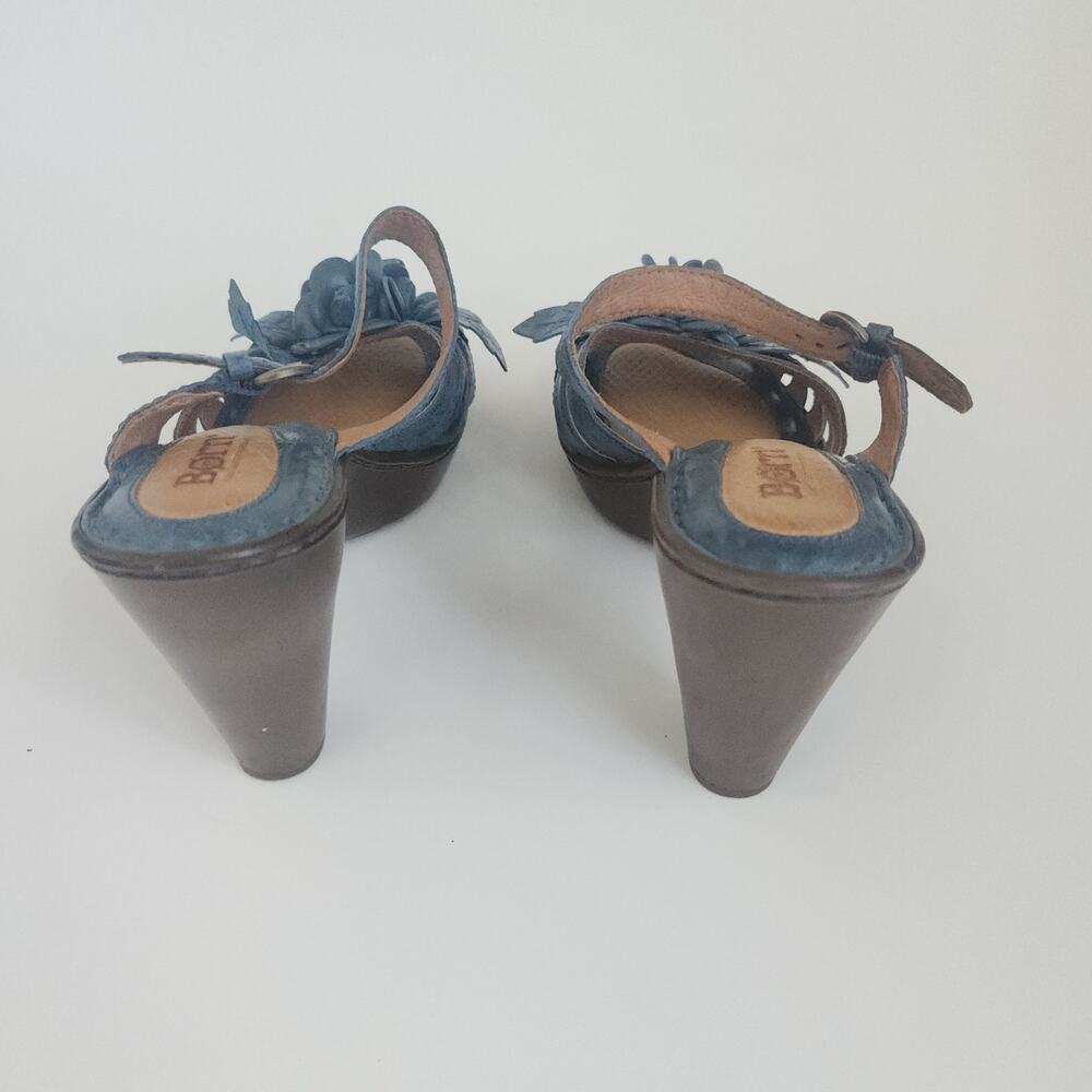 🔥 SOLD 🔥 Born Flower Leather Sandals Blue - Picture 5 of 10